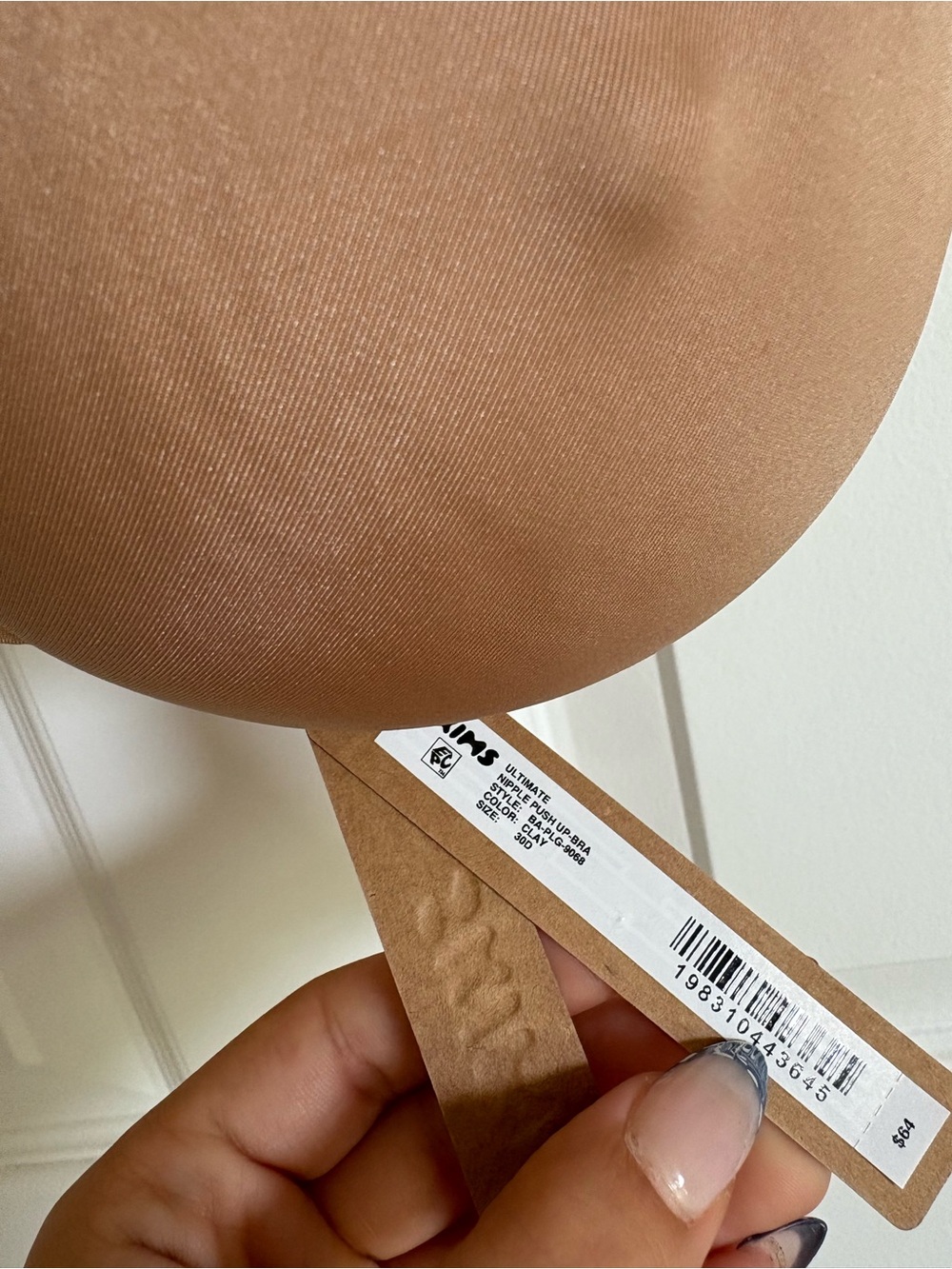 SKIMS Nude/Tan Seamless Padded Nipple Bra 30D
